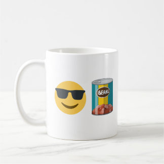 Lustige Tasse 'Cool Beans', Geschenk mit süßem Emo