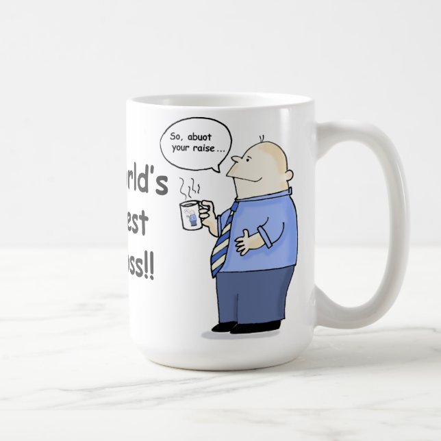 Lustige Tasse des besten Chefs der Welt (Rechts)