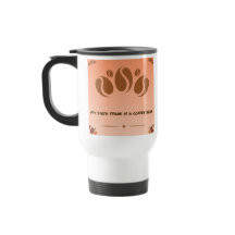 Lustige Tasse für Kaffeeliebhaber auf Reisen