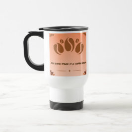 Lustige Tasse für Kaffeeliebhaber auf Reisen