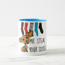 Lustige Tasse Herrn Steal Your Socks Chihuahua