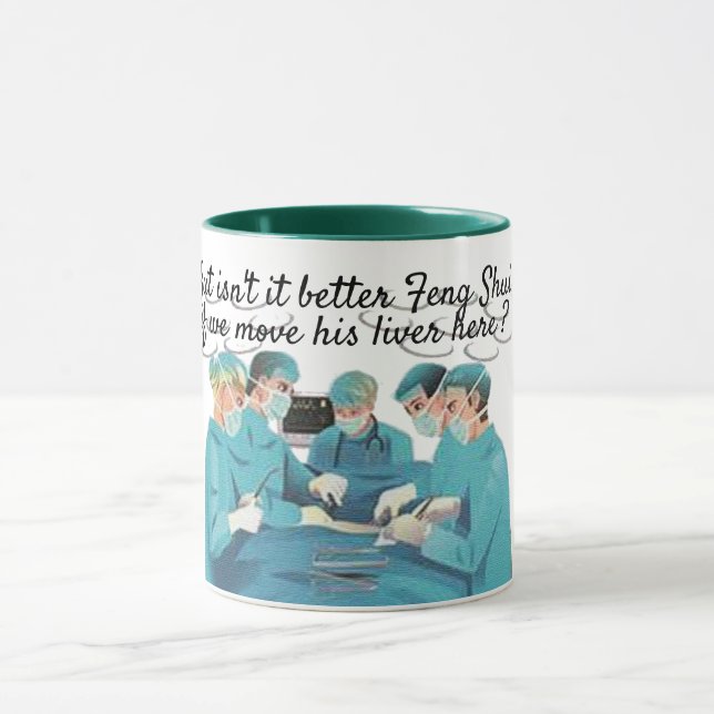 Lustige Tasse medizinischen Wortspiels Feng shui (Zentrum)