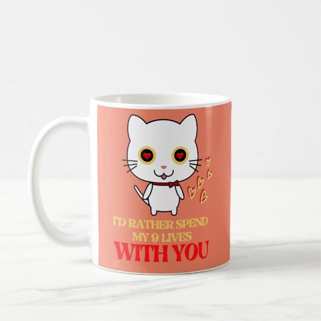 lustige Tasse "NIEDLICH CAT" (Links)