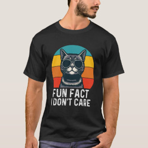 Lustige Tatsache Katze Ist mir egal Humorvoll T-Shirt