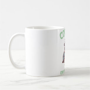Lustige Taube in Uni-Jacke, cooler Kid auf dem Blo Kaffeetasse