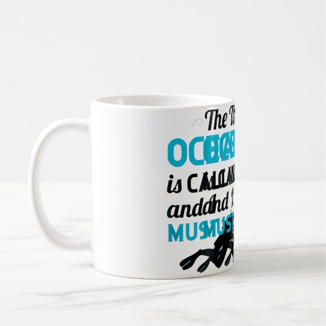 Lustige Taucher Tauchende Kaffeetasse (Links)