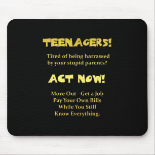 Lustige Teenager handeln jetzt Witze Mousepad