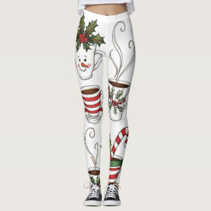 Lustige Teetassen zur Weihnachtszeit Leggings