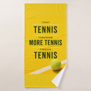 Lustige Tennis-Sprüche für Spieler Badehandtuch