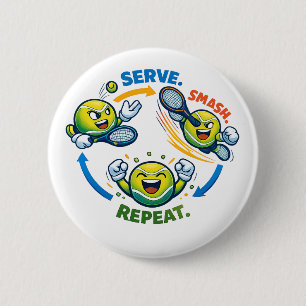 Lustige Tennis-Zitate für Tennis-Süchtige Button