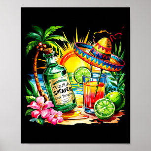 Lustige Tequila-Trink Cinco De Mayo Mexikanische P Poster