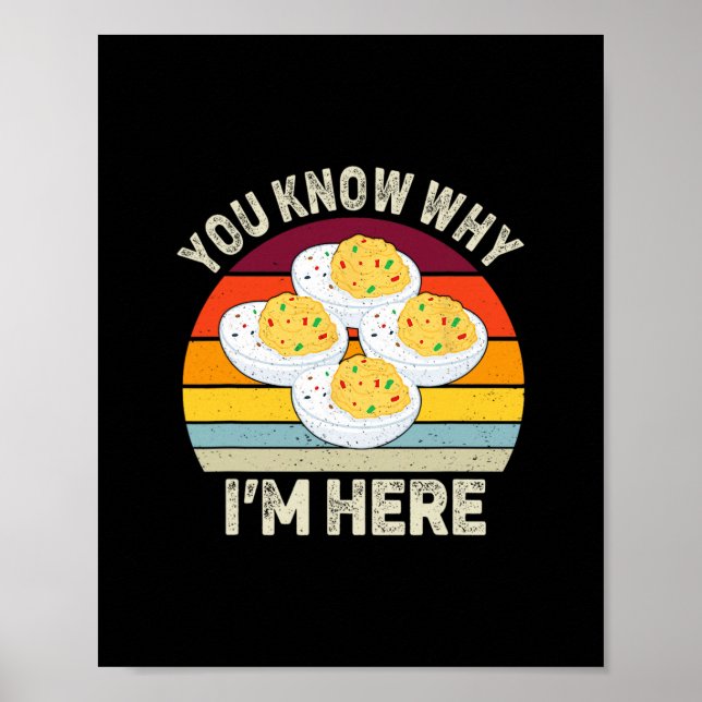Lustige Thanksgiving Deviled Eggs, du weißt warum  Poster (Vorne)