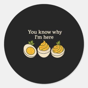 Lustige Thanksgiving Deviled Eggs, du weißt warum Runder Aufkleber