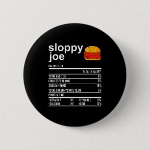 Lustige Thanksgiving-Essensbekleidung, Sloppy Joe Button