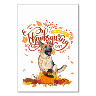 Lustige Thanksgiving-Geschenke Deutscher Schäferhu Tischnummer