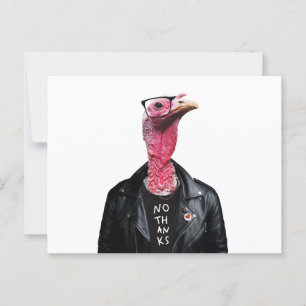 Lustige Thanksgiving-Grüße mit coolen Mr. Turkey Postkarte