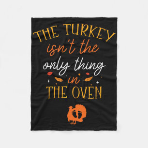 Lustige Thanksgiving-Schwangerschaftsankündigung D Fleecedecke