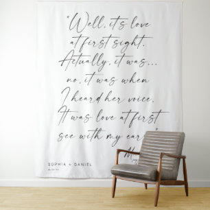 Lustige The Office Zitat Hochzeitshintergrund-Bann Wandteppich