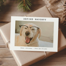Lustige Tier 'Definiere unartig' Foto Weihnachten