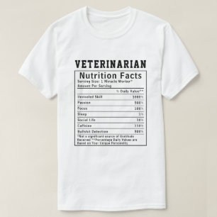Lustige Tierarzt-Ernährungsfakten Geschenk für Tie T-Shirt