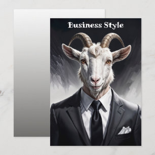 Lustige Tierchef-Surreal-Goat-Figur Save The Date
