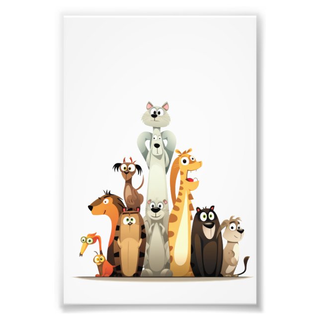 Lustige Tiere Fotodruck (Vorne)