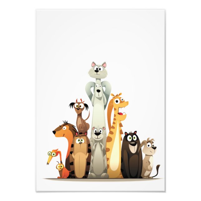 Lustige Tiere Fotodruck (Vorne)