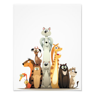 LUSTIGE TIERE FOTODRUCK