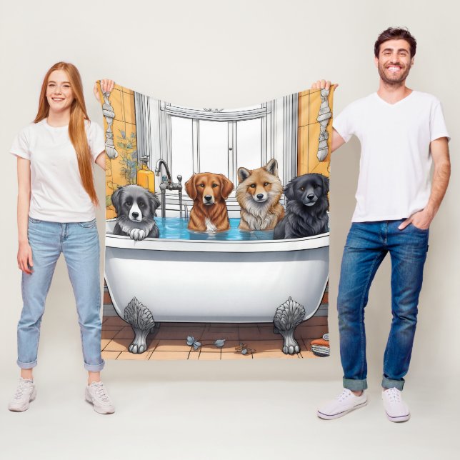 Lustige Tiere im Bad Fleecedecke (Beispiel)