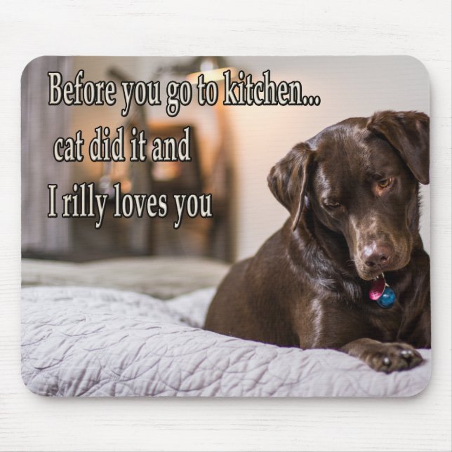 Lustige Tiermemes Hundmemes humorvolle Fotos Mousepad (Vorne)