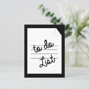 Lustige To-Do-Liste Erinnerung Postkarte
