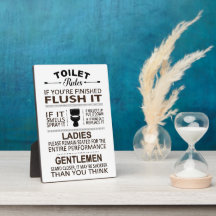 Lustige Toilettenregeln Badezimmer WC Humor