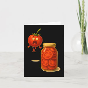 Lustige Tomaten-Überraschung Eine Dose geschnitten Karte