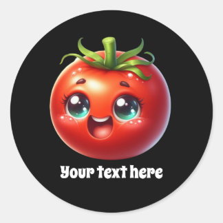 Lustige Tomatenverkäufer anpassbar Runder Aufkleber
