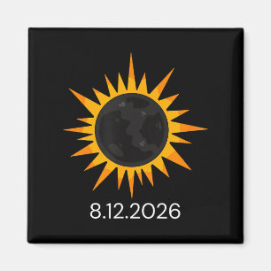 Lustige totale Sonnenfinsternis 12. August Magnet