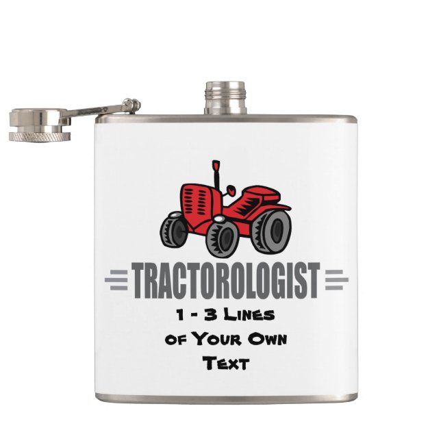 Lustige Traktor-Liebe Flachmann (Geöffnet)