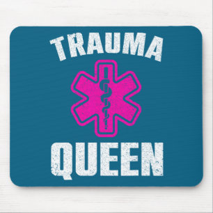 Lustige Trauma-Königin Kunst für Rettungssanitäter Mousepad