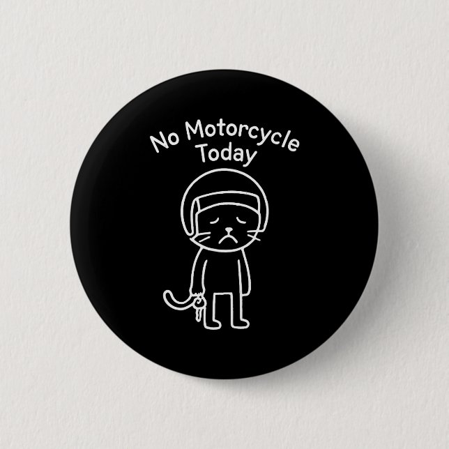 Lustige traurige Katzen-Meme-Motorradfahrt Fahrend Button (Vorderseite)