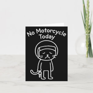 Lustige traurige Katzen-Meme-Motorradfahrt Reitlie Karte
