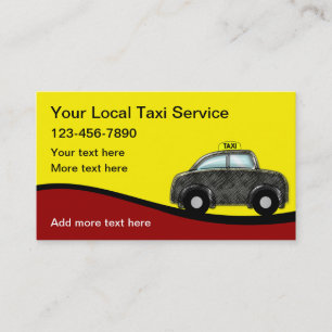 Lustige Trendige Taxi-Geschäftskarten Visitenkarte