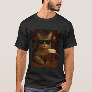 Lustige Trinkkatze Meme Sarkastischer Humor Bierli T-Shirt