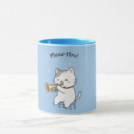Lustige Trompetenkatze – Süße Feline Jazz  Tasse