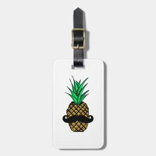 Lustige tropische Ananas mit dem Schnurrbart Gepäckanhänger