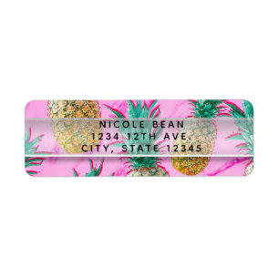 Lustige tropische Ananas & Pink Marble Chic Party