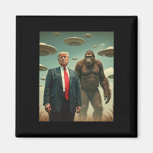 Lustige Trump Bigfoot Ufo Alien Begegnung Uap Freu Magnet