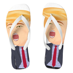 LUSTIGE TRUMP-CARTOON-Flip-Flops Flip Flops