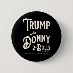 Lustige Trump Donny Zwei Puppen 2 Puppen an Weihna Button