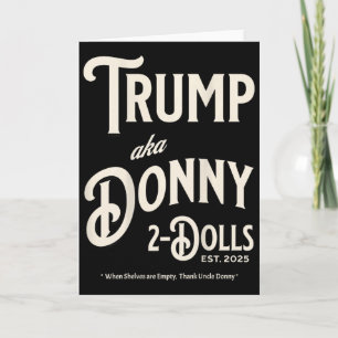 Lustige Trump Donny Zwei Puppen 2 Puppen an Weihna Karte