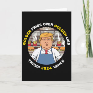 Lustige Trump Goldene Pommes Frites Über Goldene L Karte