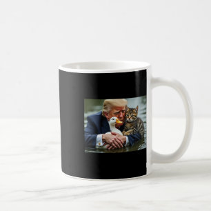 Lustige Trump-Katze-und-Ente-Memes Weihnachten Hal Kaffeetasse